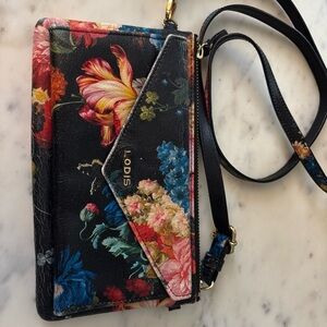 Lodis Floral Black Crossbody Bag